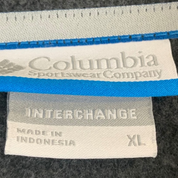 Columbia Gray Fleece Drawstring Zip Up Jacket - Picture 5 of 6